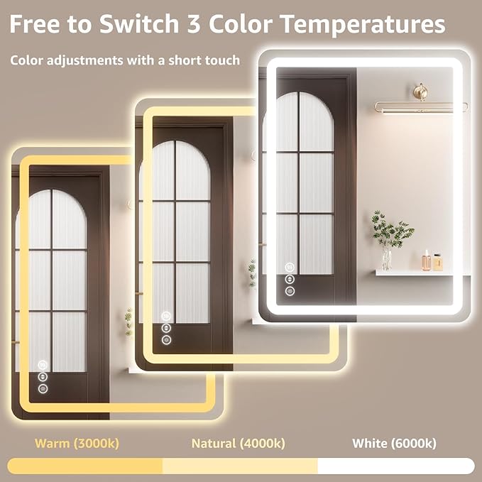 40" x 36" Led Bathroom Mirror - Image 6