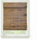Cordless Woven Wood Roman Shades, 50W x 72H, Hatteras Camel, Sizes 20-72 Wide by FirstRateBlinds