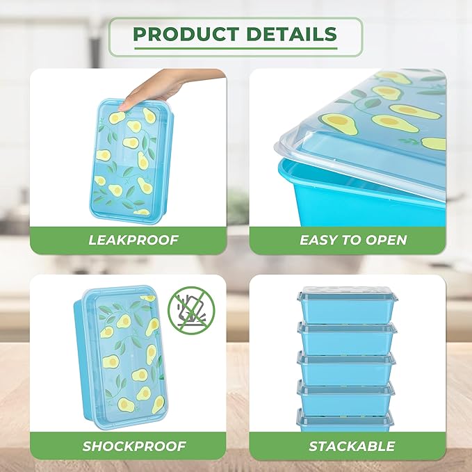 10 Pack 42 oz Meal Prep Containers, Reusable Plastic Food Prep Storage Containers with Printed Lids, Stackable, Leakproof, Microwave & Freezer & Dishwasher Safe,To Go Take Out Box, Vegetable