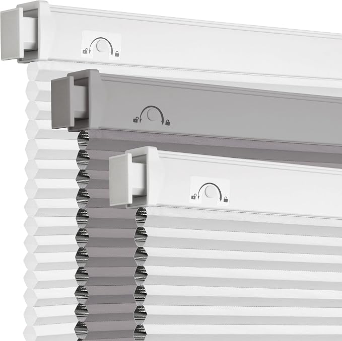Grandekor No Tools No Drill Cordless Cellular Shades, 33.5" W × 64" H, UV by Grandekor