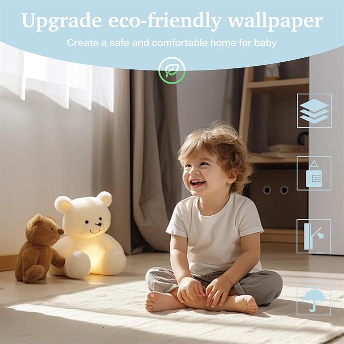 Dimoon 17.7''x78.7'' Peel and Stick Wallpaper White Contact Paper - Image 2