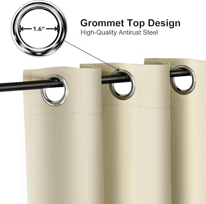 ChrisDowa Blackout Curtains 45 Inches Long - Image 2