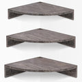 Homode Corner Floating Shelves, 3 Tier Wood Hanging Shelf Organizer by Homode