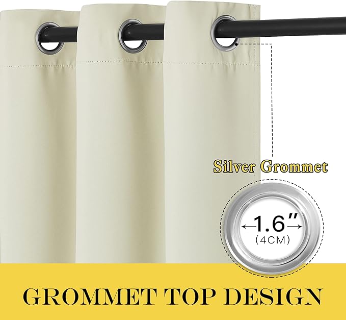 NICETOWN Room Divider Curtain 132 Inches Long, Wide Blackout Sliding Door - Image 6