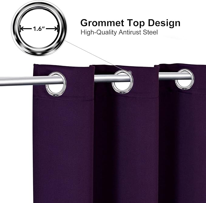 ChrisDowa Room Divider Curtain 90 Inches Long, Wide Blackout Sliding Door - Image 3