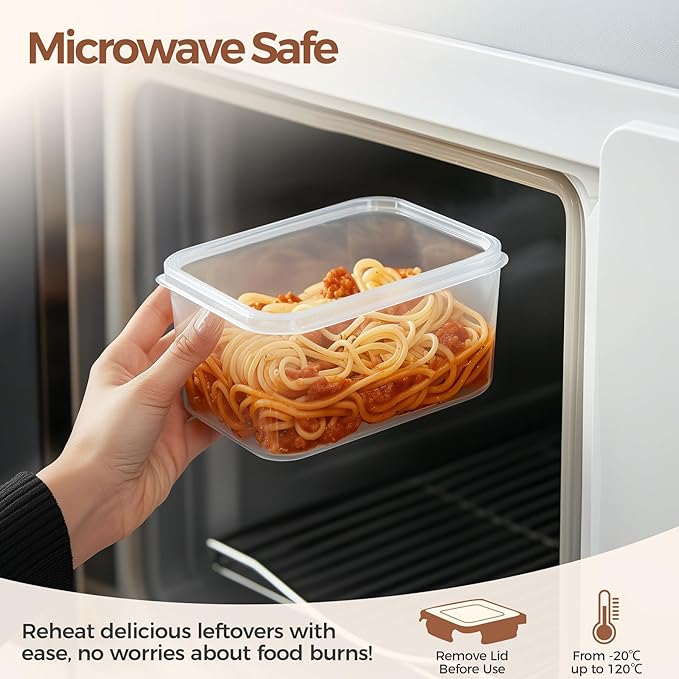 ComSaf Food Storage Containers with Lids Set of 3 (2L/2.1Qt) (1.4L/1.5Qt) (0.8L/0.8Qt), Airtight Food Storage Container, Plastic Canister Sets for Kitchen, Pantry Organizer for Sugar, Cereal and Snack