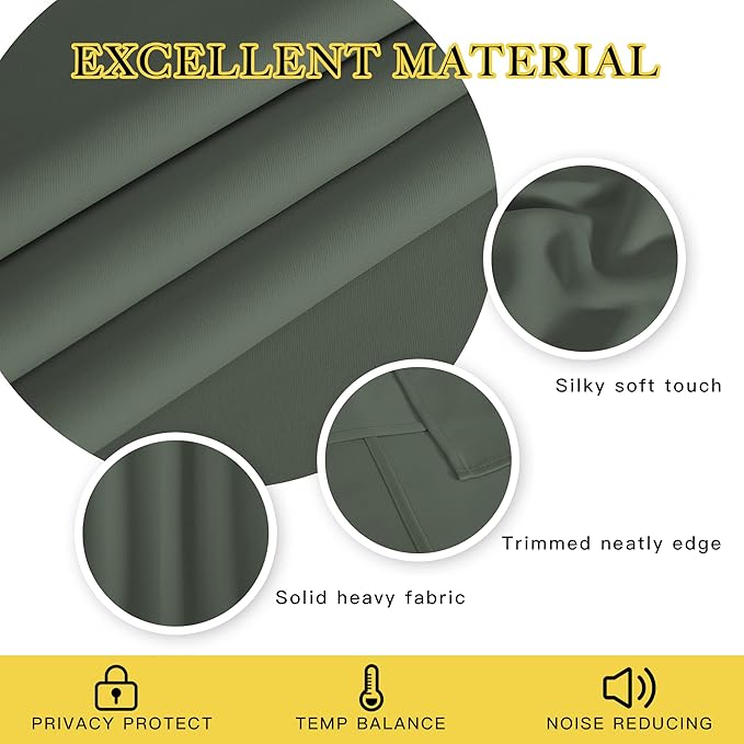 NICETOWN Blackout 108 inch Curtain - Image 5