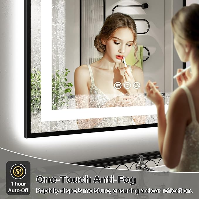 55x30 Inch LED Bathroom Mirror - Image 4