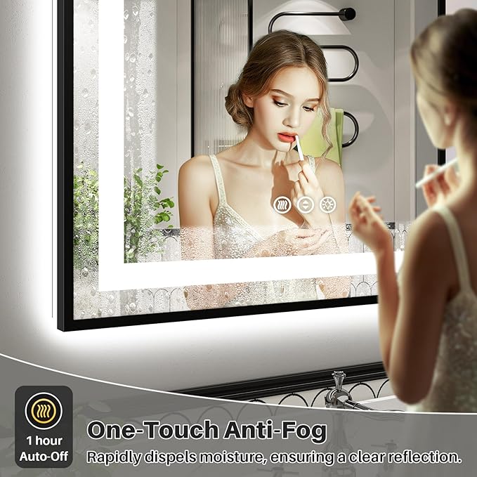 40x30 Inch LED Bathroom Mirror - Image 4