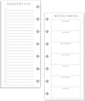 BetterNote Skinny Menu Grocery List Refills for Disc Notebooks, Fits Levenger Circa, Happy Planner, TUL, Staples Arc, InkWell Press, Half Sheet Page, Classic (8-Disc, 3.7"x8.5")