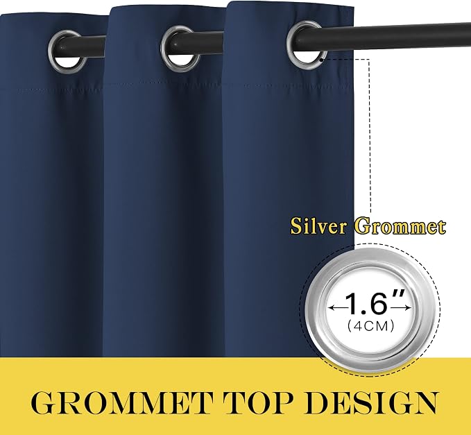 NICETOWN Blackout 110 inch Sliding Door Curtain, Grommet Thermal Insulated Room - Image 3