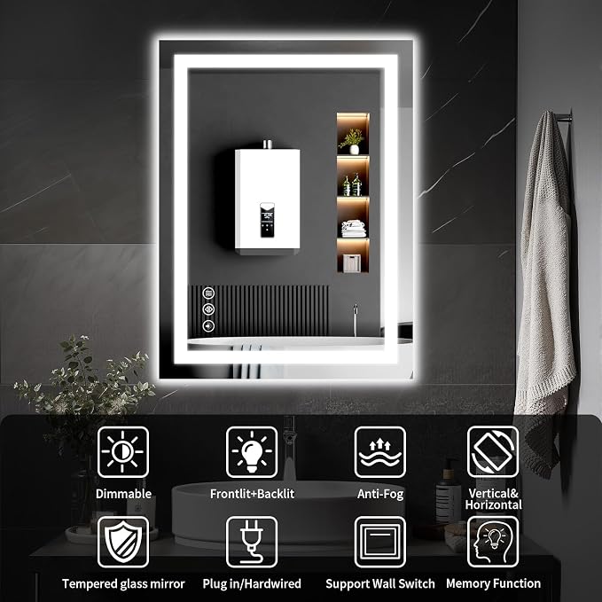 LED Bathroom Mirrors 36"x40" Bathroom Mirror - Image 8