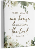 HIWX Christian Wall Decor, as for Me and My House Bible Verses Sage Green by HIWX