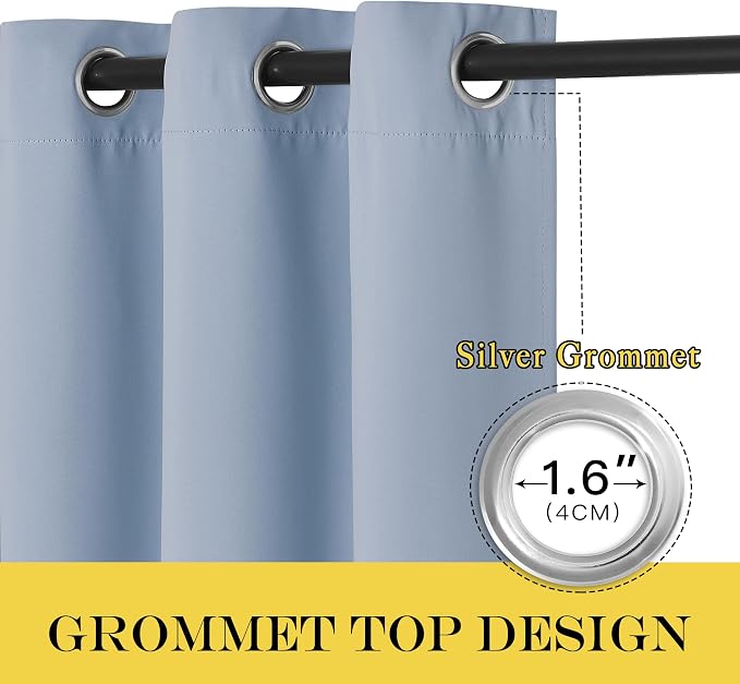 NICETOWN 66 Inch Long Blackout Curtains - Image 6