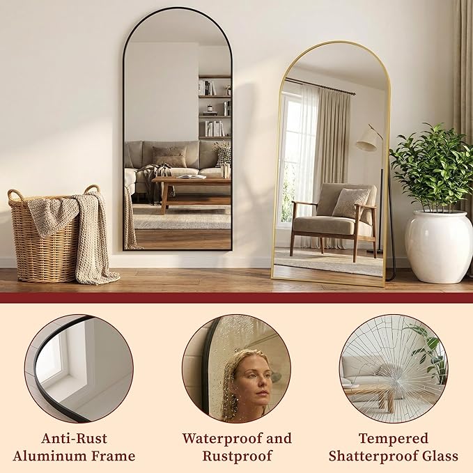 Suidia 71"x32" Arched Full Length Mirror - Image 6