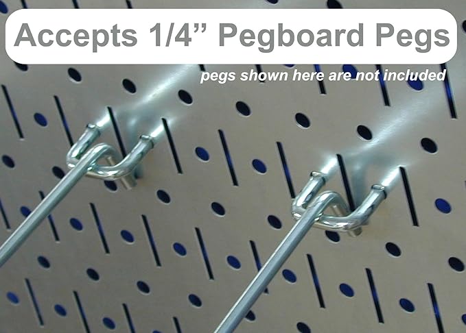 Wall Control Pegboard 32in x 16in Gray Metal Pegboard Tool Board Panel - Image 5