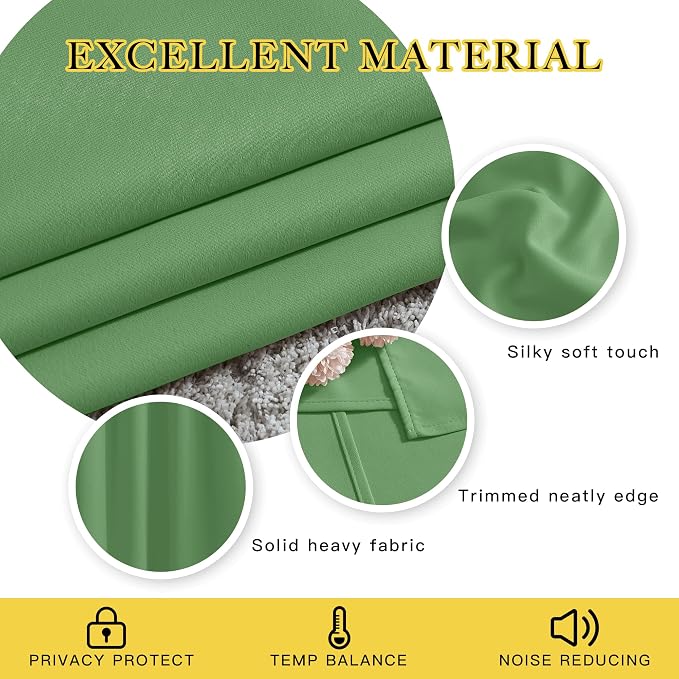 NICETOWN Blackout Curtain Drape 72 inch Long - Image 3