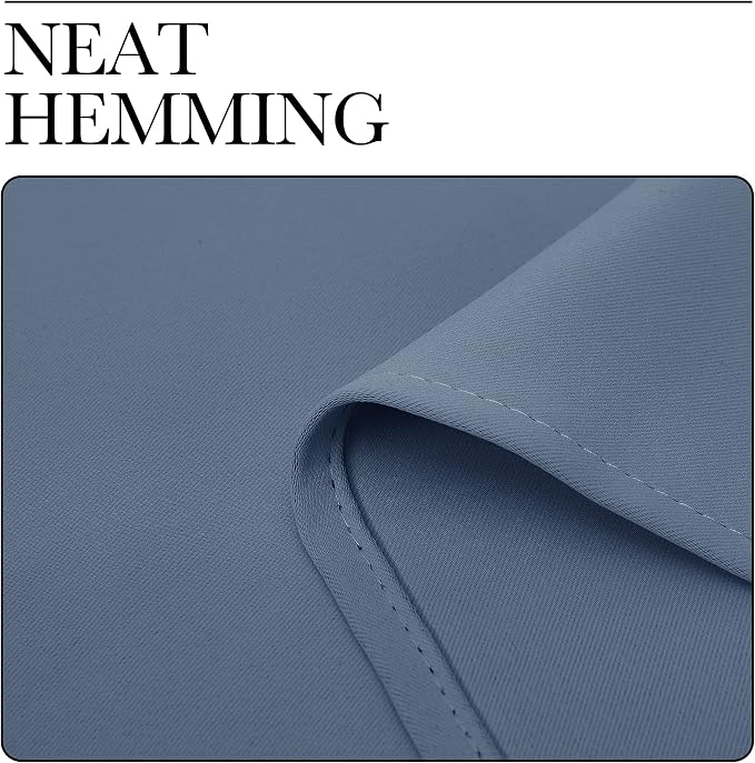 NICETOWN Stone Blue Room Darkening Curtain Panels 120" Length - Image 7