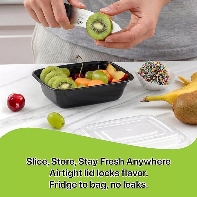 Meal Prep Containers [50 Set] x [16 oz] with Lids, 1 compartment, Stackable, Reusable, Leakproof, Food Safe, Microwave, Freezer & Dishwasher Safe for Food Prep Storage Bento (50 Set, 16 oz)