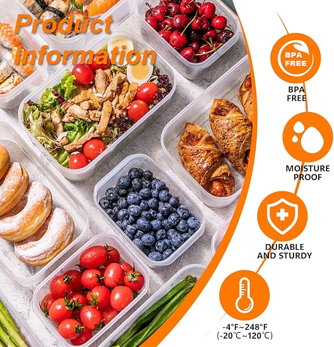 28 PCS Airtight Food Storage Containers with Lids(430ML-9L),BPA-Free Plastic Kitchen&Pantry Organizers, Stackable Leakproof Containers for Flour Sugar Cereal Snack Meal Prep (14 Pack-28 PCS)