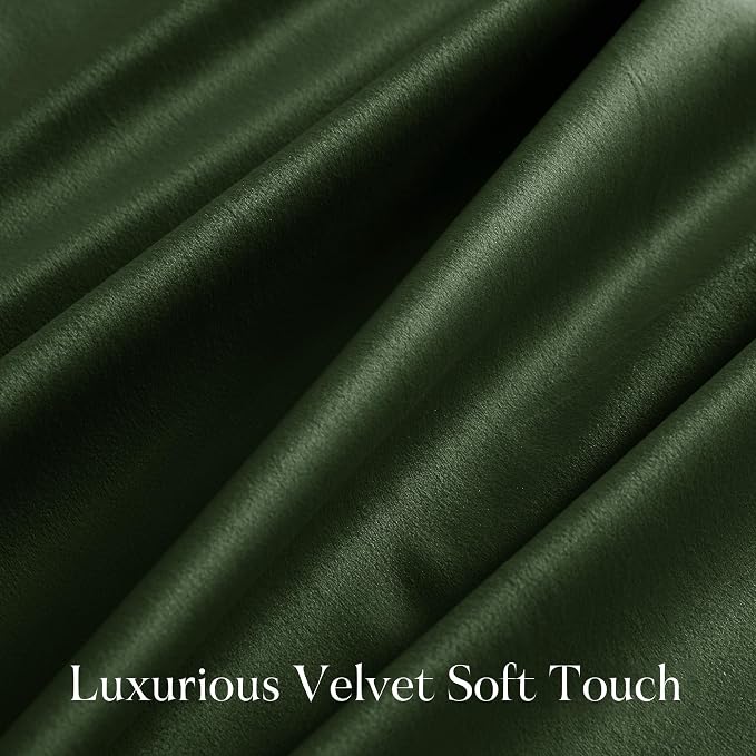 NICETOWN Green Velvet Curtains 108 inches - Image 6