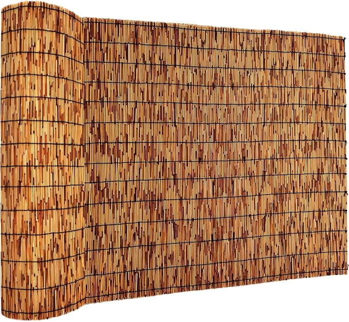 Bamboo Fencing–Handwoven, Bamboo Wall Panel Outdoor Privacy Reed Screening by Unknown