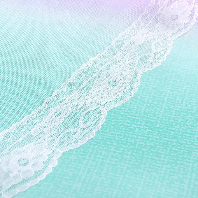 XiDi Curtains for Bedroom Decor, Rainbow Pink Purple Green 34/54/1 - Image 9