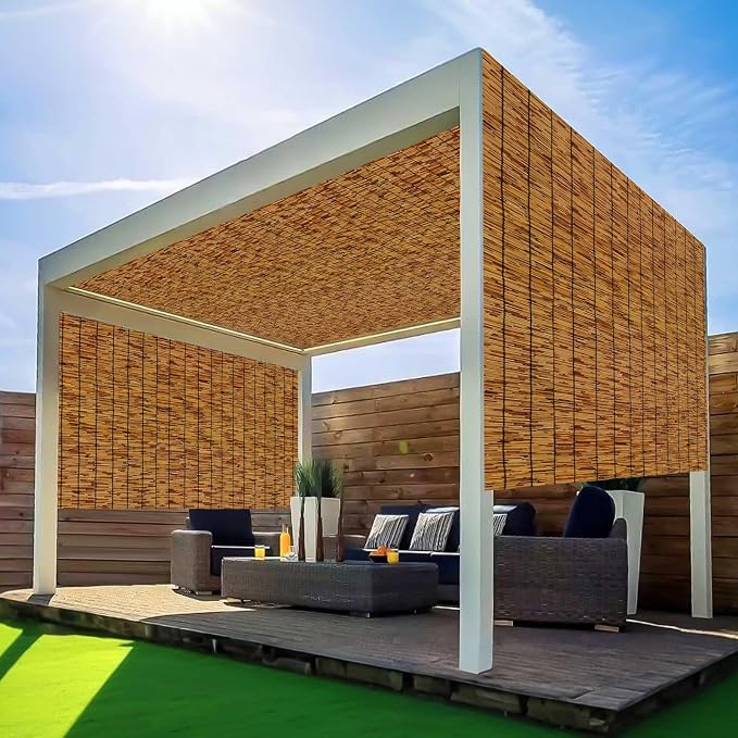 Reed Fencing Rolls, Patio Privacy Screen, Decorative Bamboo Fence Rolls - Image 4