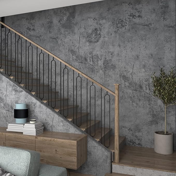 3yecao 48"×354" Extra Wide Thick Large Size Blue Grey Cracked Concrete - Image 8