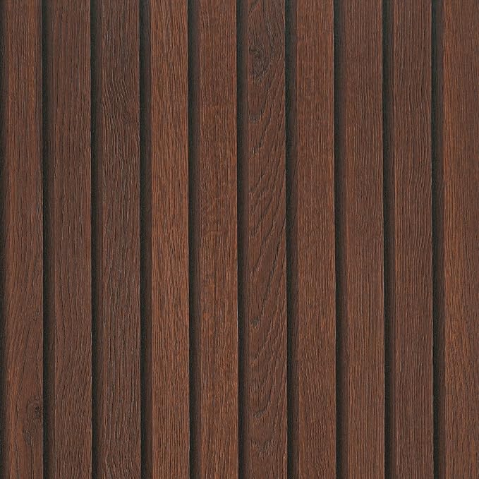 VEELIKE Wide Dark Walnut Wood Slat Peel and Stick Wallpaper Wood Contact Paper by VEELIKE