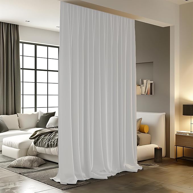 Room Divider Curtains for Ceiling Track Rod, 8.3 ft Wide x 8 ft Tall, 1 Panel by RoomDarkning