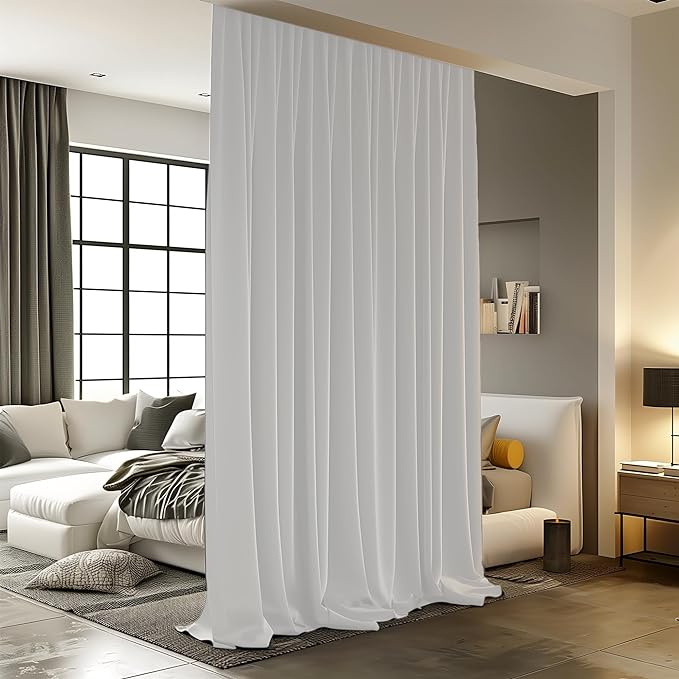 Room Divider Curtains for Ceiling Track Rod, 4.3 ft Wide x 7 ft Tall, 1 Panel by RoomDarkning