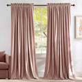 NICETOWN Dusty Pink Velvet Curtains 108 inch Long 52 inch Wide, Luxury and Soft by NICETOWN