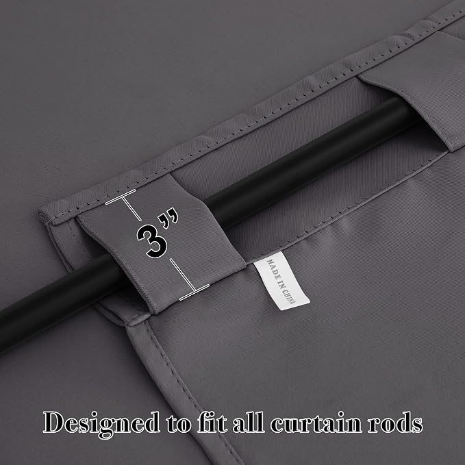 RYB HOME Living Room Curtains, Room Darkening Small Window Treatment Thermal - Image 2