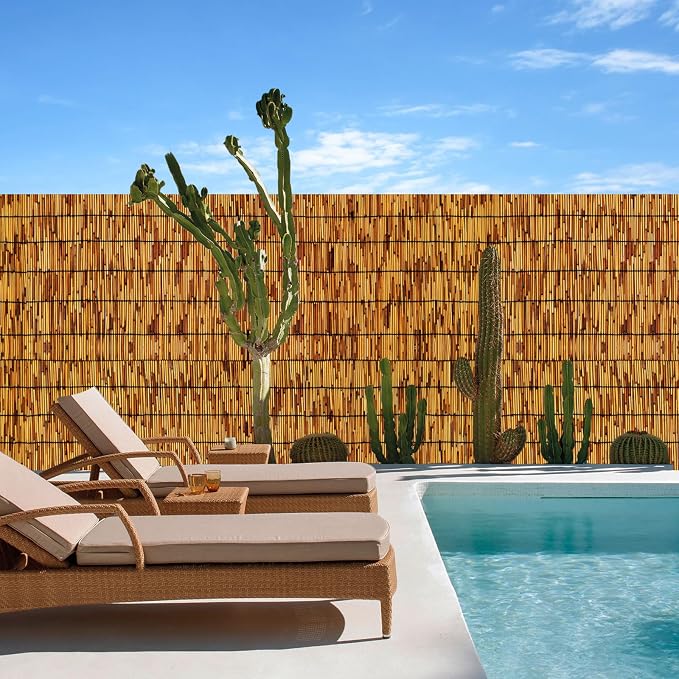Natural Reed Fencing, Decorative Bamboo Fence Rolls Handwoven Friendly Sun Shade - Image 7
