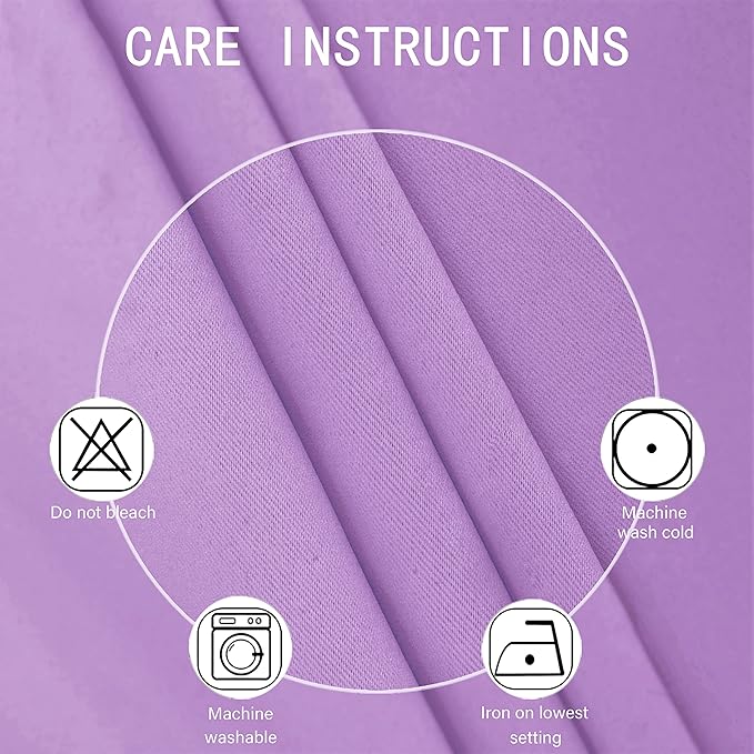 LEMOMO Blackout Curtains 42 x 84 inch/Lavender Curtains Set of 2 Panels/Thermal - Image 4