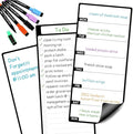 Magnetic Whiteboard for Fridge 3 Pcs 4.5"x10" Magnetic Dry Erase Board for Refrigerator Magnet to Do List White Board for Fridge Weekly Menu Board for Kitchen Meal Planner 5 Ultra Fine Tip Markers