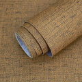 15.75"x393.7" Brown Wallpaper Peel and Stick Removable Grasscloth Textured Wall by MANONIRIA