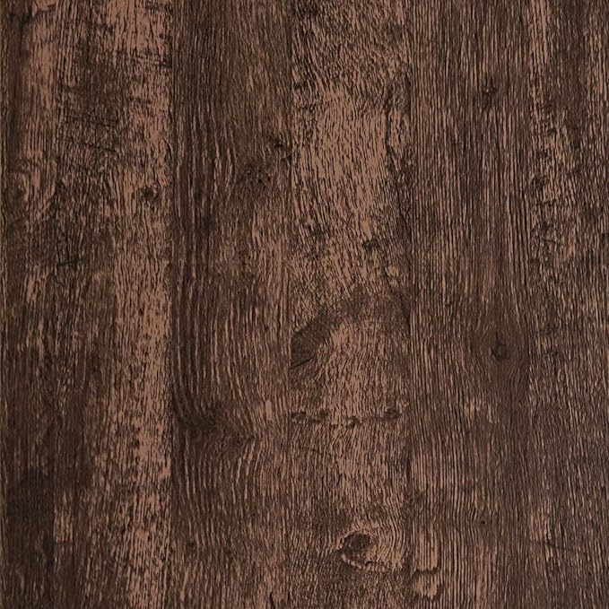 Dimoon 470''x17.7 Dark Brown Wood Peel and Stick Wallpaper Wood Contact Paper by DIYYOURMOON