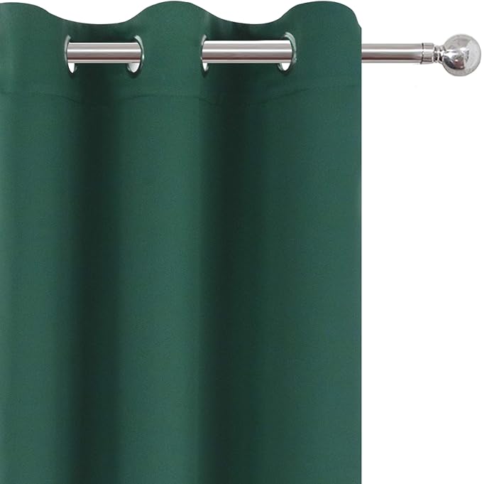 LEMOMO Dark Green Bedroom Blackout Curtains/38 x 54 Inch Long/Set of 2 Curtain - Image 7