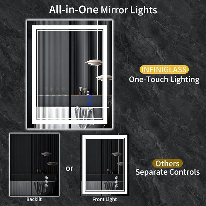 30"x22" LED Bathroom Mirror - Image 3