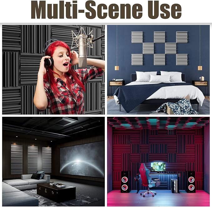 24 Pack Acoustic Panels, High-Density Soundproof Wall Panels - Image 6