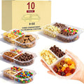 9 OZ New Snack Containers & Reusable Snack Containers with Lids for Kid,Snack Pack Containers ,Small 3 Compartment Condiment Containers,Perfect for Snacks, Condiments, Meals Prep & On-the-Go (10 Sets)