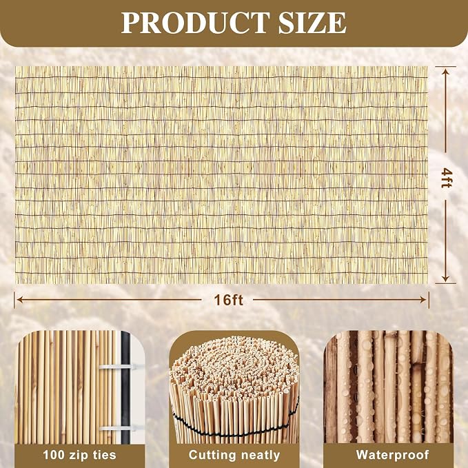 Bamboo Fence, Bamboo Screens Outdoor - Image 2