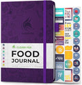 Clever Fox Food Journal - Daily Food Diary, Meal Planner to Track Calories & Nutrients, Weight Tracker Notebook, A5 (Purple)