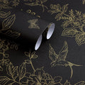 Froluya Black and Gold Wallpaper Peel and Stick Wallpaper 17.7"x118.1" Vintage by Froluya