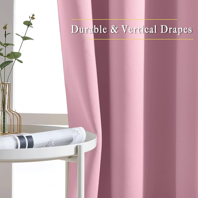 NICETOWN Rouge Pink Blackout Curtains - Image 6
