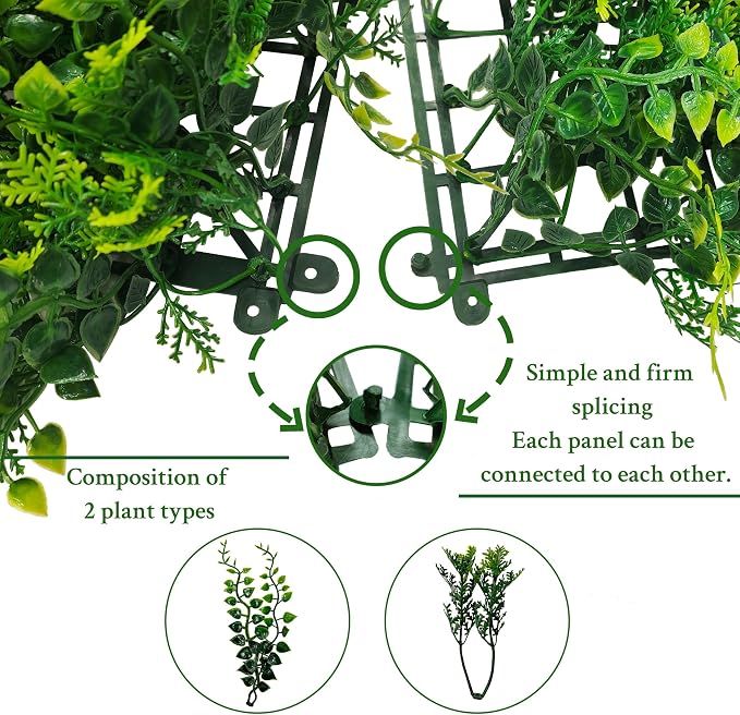 ODTORY Artificial Plants Hedge Wall Panels：54x120 Inch UV-Anti Greenery Boxwood - Image 3