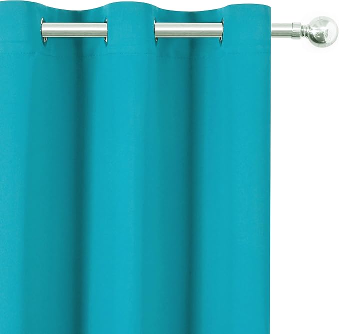 LEMOMO Teal Thermal Blackout Curtains/38 x 63 Inch/Set of 2 Panels Room - Image 6