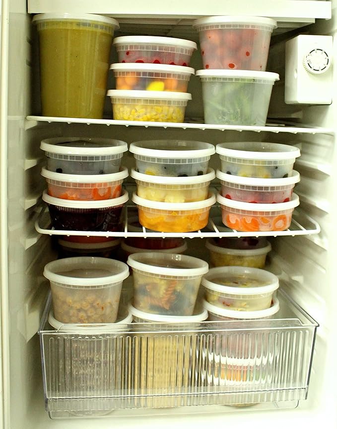 PARTY BARGAINS 36-Pack Food Containers with Lids - 8oz, 16oz, and 32oz Combo Deli Containers for Food, Temperature Resilient, Leak Proof & Reusable